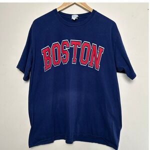 Port & Company Boston Graphic T-Shirt Navy Blue XL